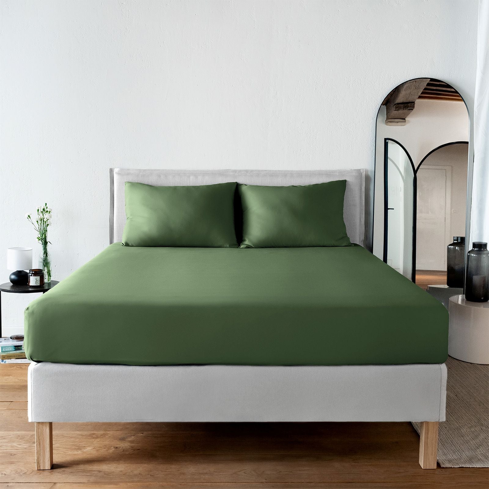bambaw-cozy-fitted-sheet-olive-lifestyle-bed-pillowcases-bedroom