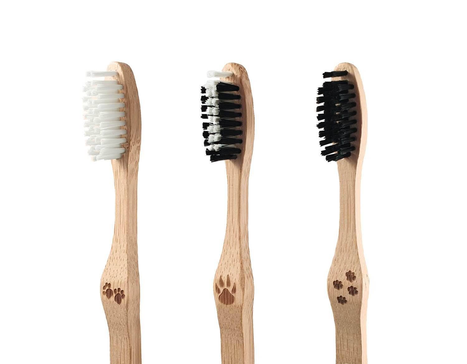 Brosse à dents de voyage portable en bambou blanc Brosse à dents de voyage portable en bambou blanc