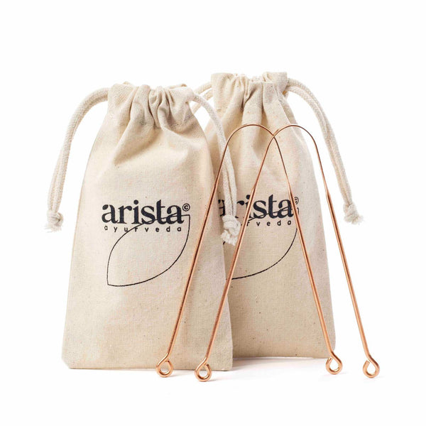 Gratte-langue en cuivre | Lot de 2